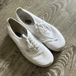 Vans Men's White Canvas Sneakers